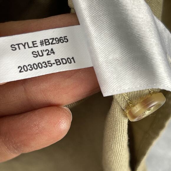 J Crew Oarsman Shirt Mens Medium Beige Button Up Cotton Twill Safari Outdoor NEW - Picture 7 of 14